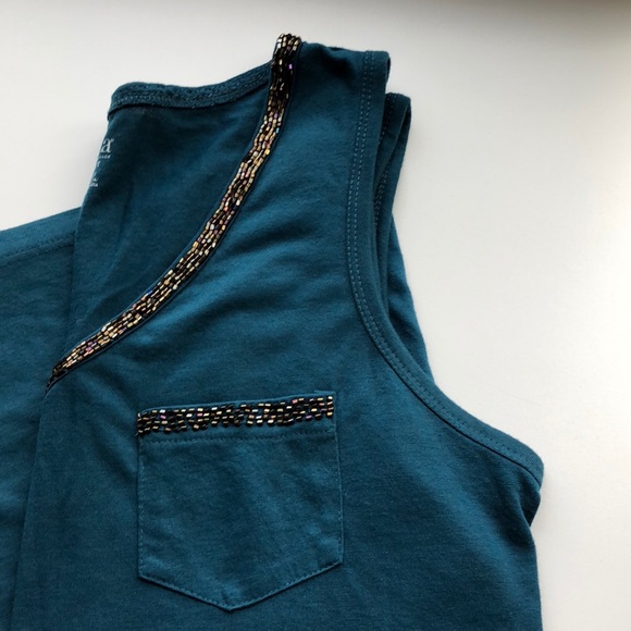 NWOT A.N. A. Tank w/ Neck and Pocket Embellishment - Picture 4 of 5